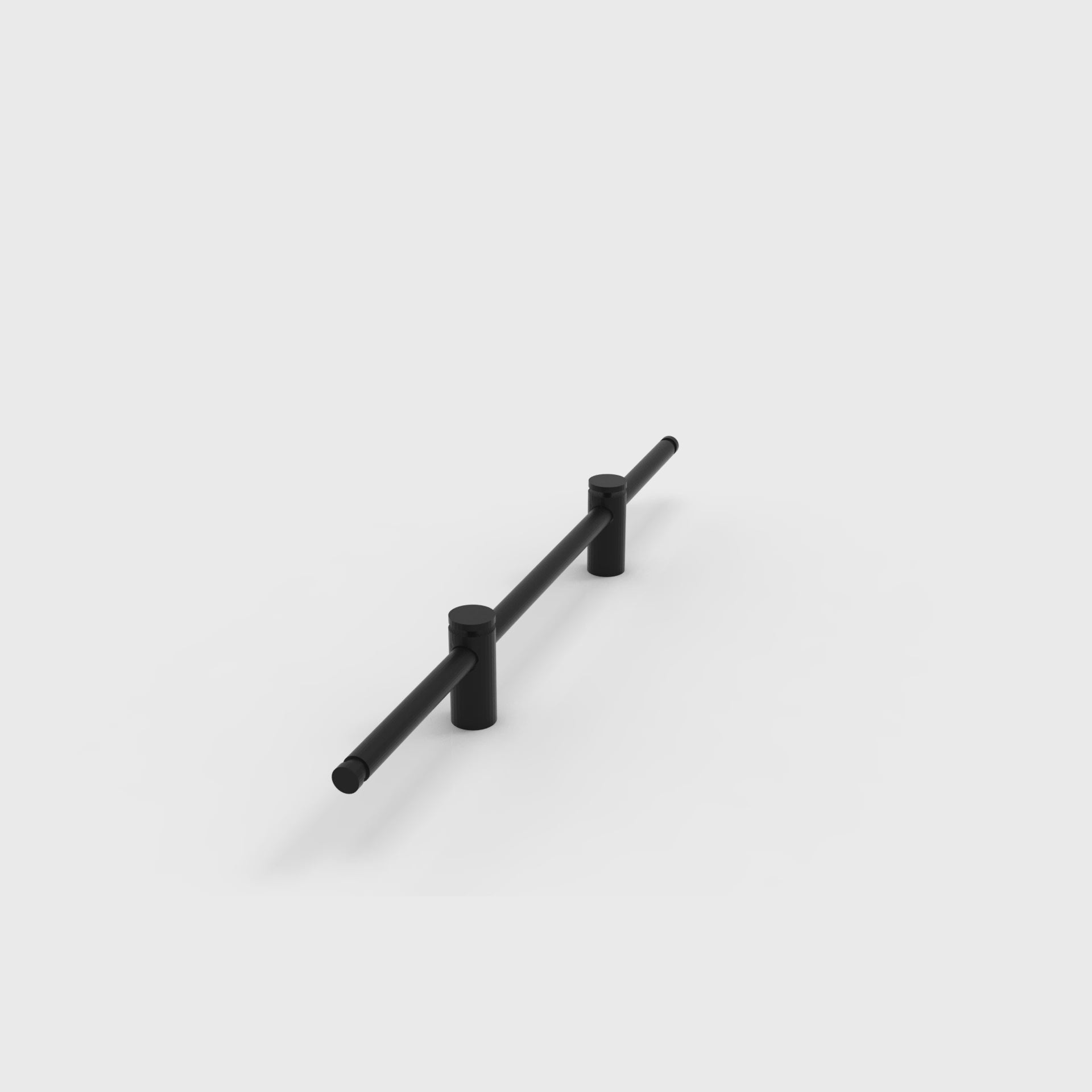 Mantara Marula Handle SKU B-0081 is a modern solid brass handle in polished black for wardrobes and cabinets.