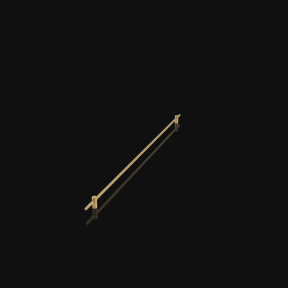 Mantara Marula Handle SKU B-0081 is a modern solid brass handle in polished gold for wardrobes and cabinets.