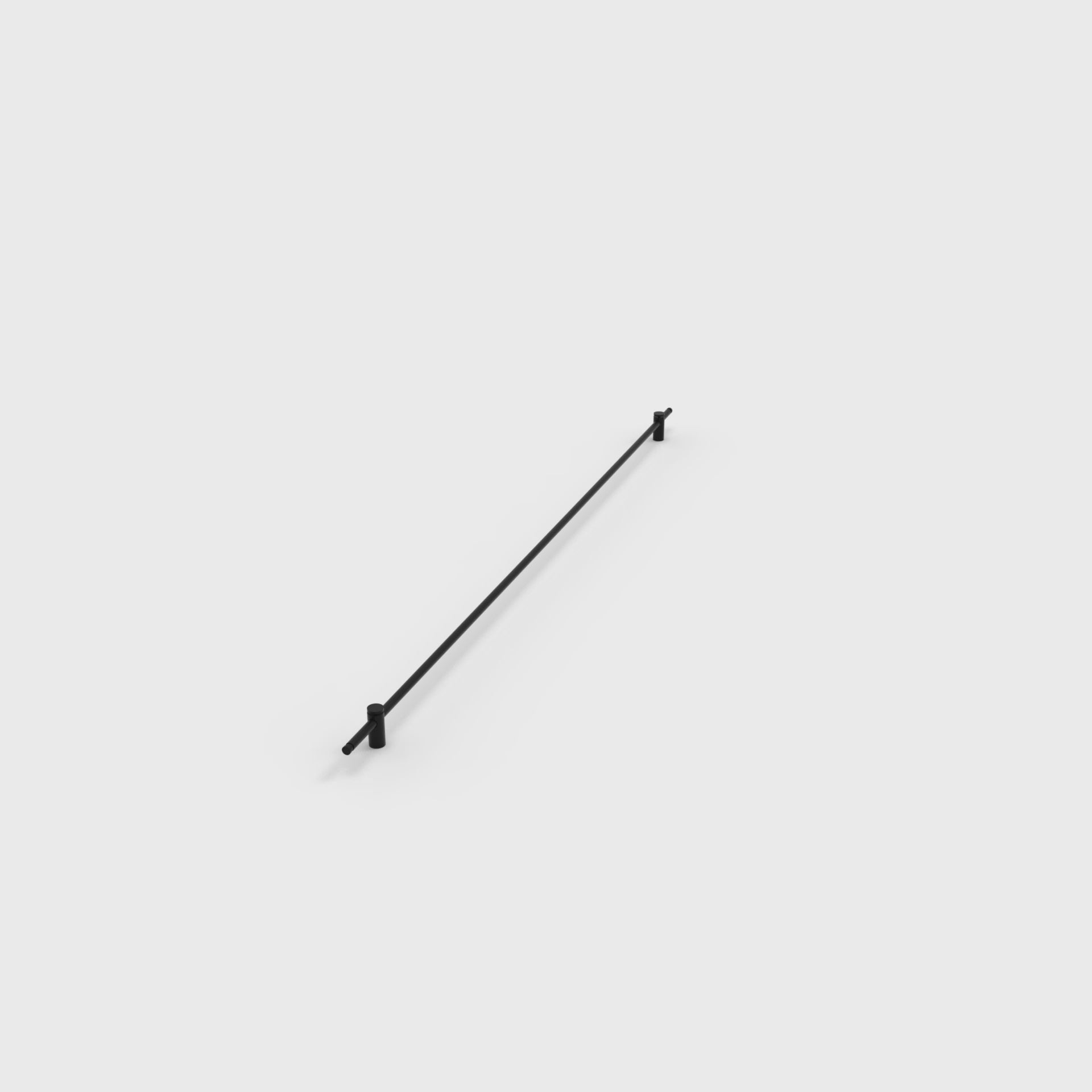 Mantara Marula Handle SKU B-0081 is a modern solid brass handle in polished black for wardrobes and cabinets.