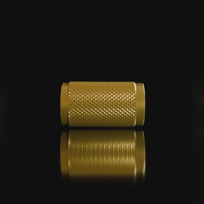 Mantara Pisa Knob B-0060 is a modern brushed brass handle in gold, ideal for wardrobes, cabinets, and main doors.