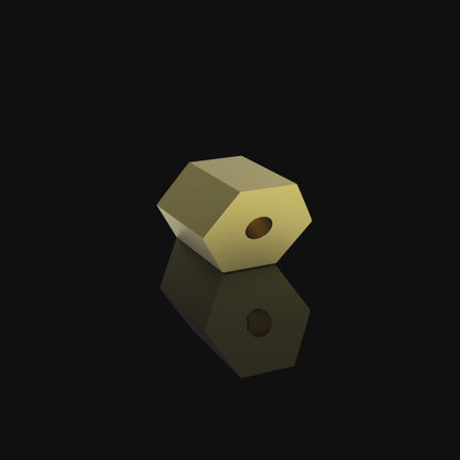 Mantara Hexa Hook B-0091 is a modern brushed brass wall hook in gold, perfect for bathrooms, bedrooms, and living areas.