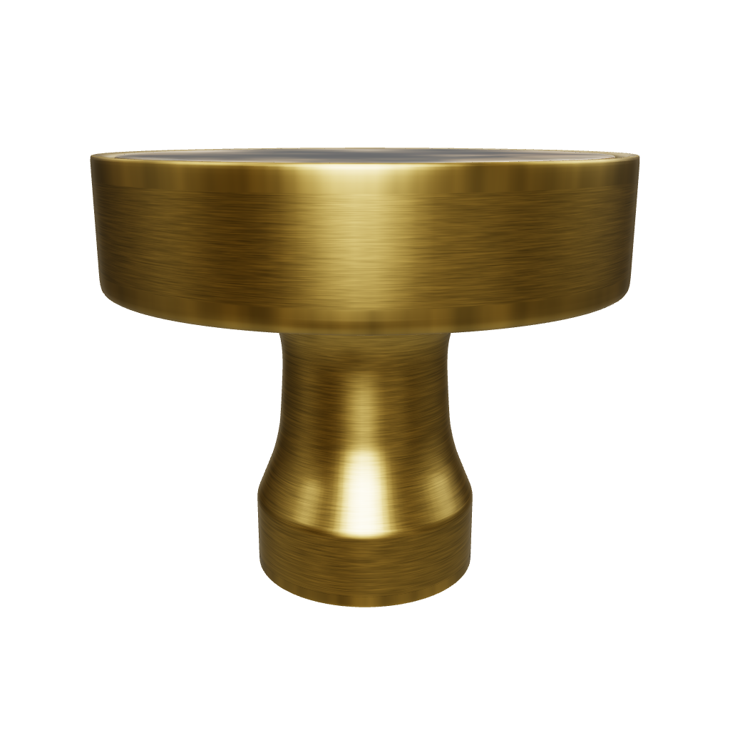 Galaxy round cabinet knob A-0005, clouds mist acrylic &amp; brushed brass, dia30mm, for drawers &amp; wardrobes by Mantara