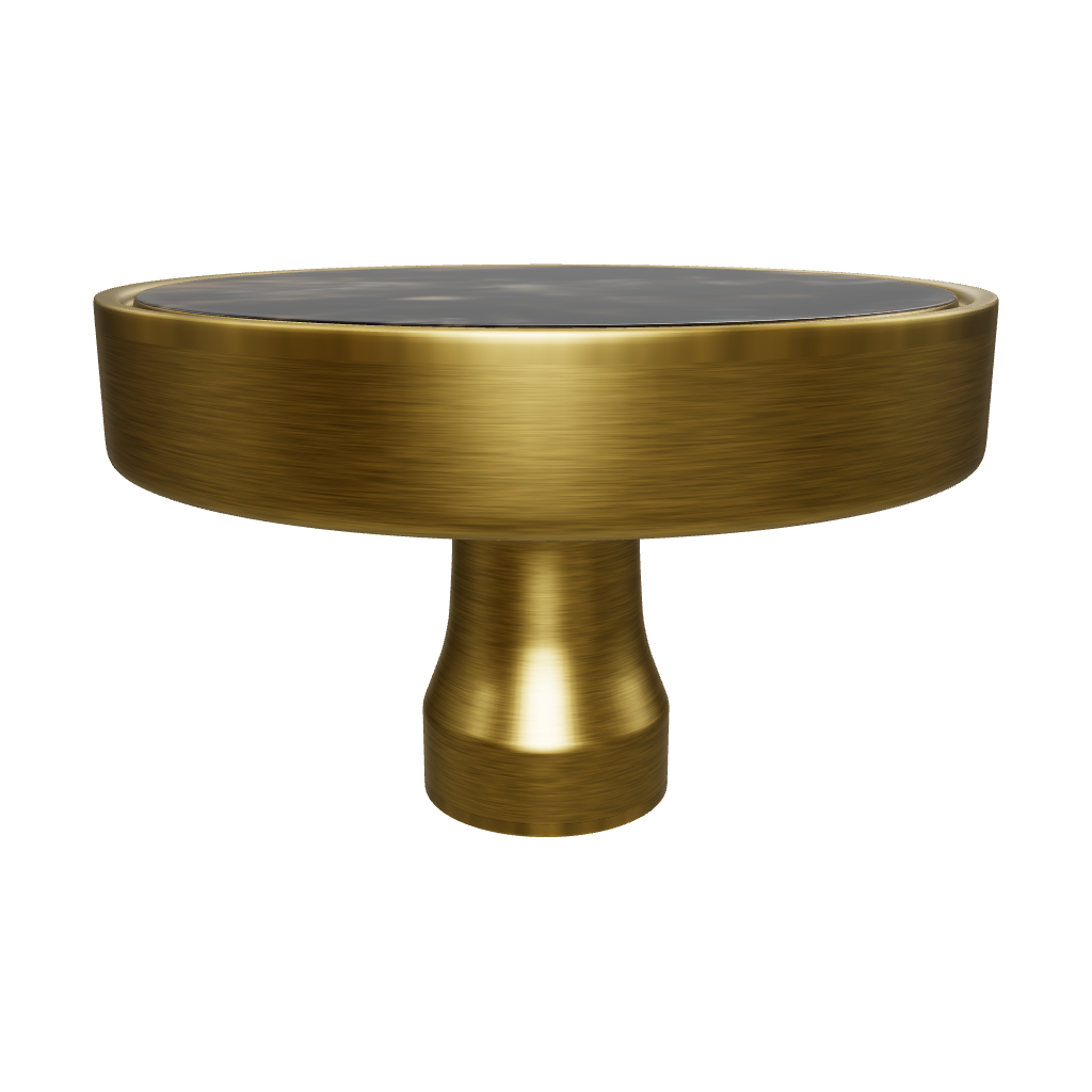 Galaxy round cabinet knob A-0005, clouds mist acrylic &amp; brushed brass, dia40mm, for drawers &amp; wardrobes by Mantara