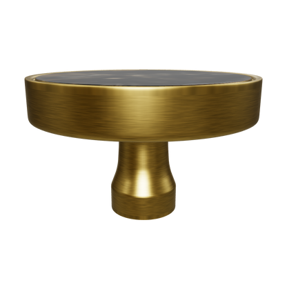 Galaxy round cabinet knob A-0005, clouds mist acrylic &amp; brushed brass, dia40mm, for drawers &amp; wardrobes by Mantara