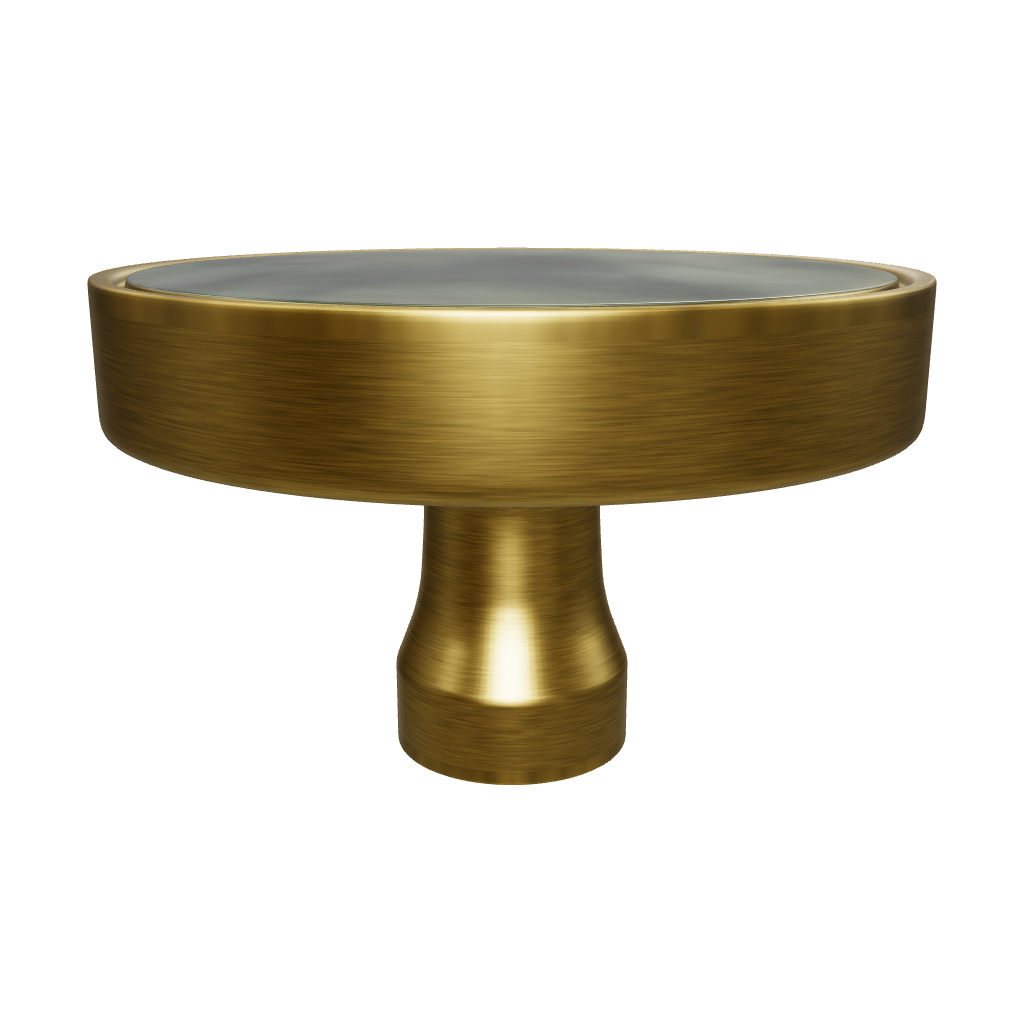 Galaxy round cabinet knob A-0005, dark green acrylic &amp; brushed brass, dia40mm, for doors &amp; drawers by Mantara
