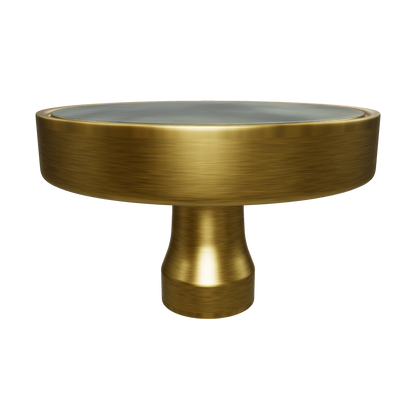 Galaxy round cabinet knob A-0005, dark green acrylic &amp; brushed brass, dia40mm, for doors &amp; drawers by Mantara