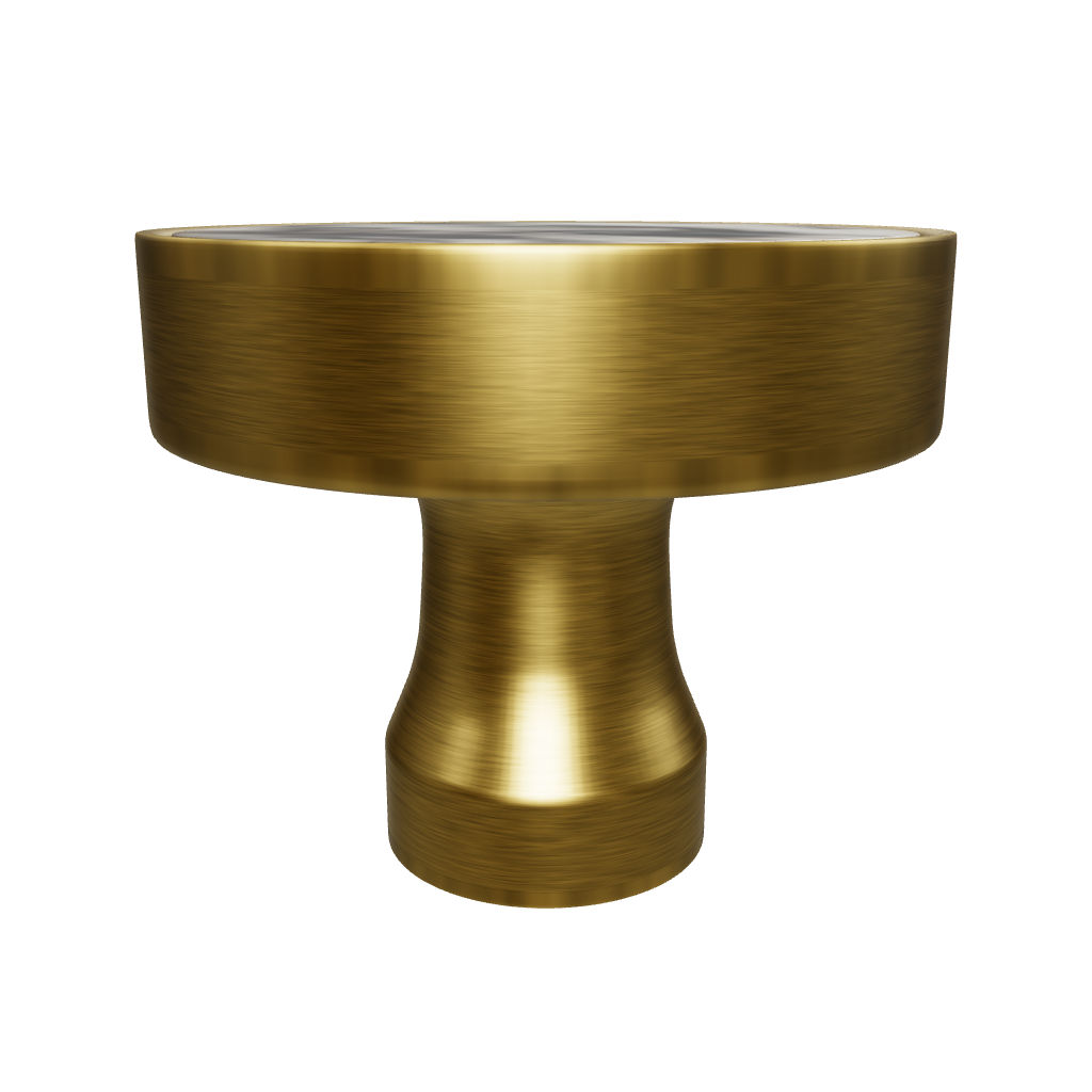 Galaxy round cabinet knob A-0005,  mist acrylic &amp; brushed brass, dia30mm, for drawers &amp; wardrobes by Mantara