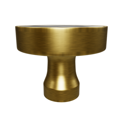 Galaxy round cabinet knob A-0005,  mist acrylic &amp; brushed brass, dia30mm, for drawers &amp; wardrobes by Mantara