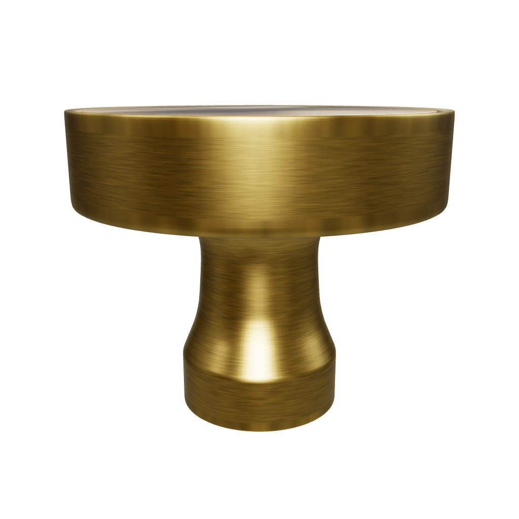 Galaxy round cabinet knob A-0005, water mist acrylic &amp; brushed brass, dia30mm, for drawers &amp; wardrobes by Mantara
