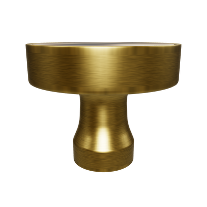 Galaxy round cabinet knob A-0005, water mist acrylic &amp; brushed brass, dia30mm, for drawers &amp; wardrobes by Mantara