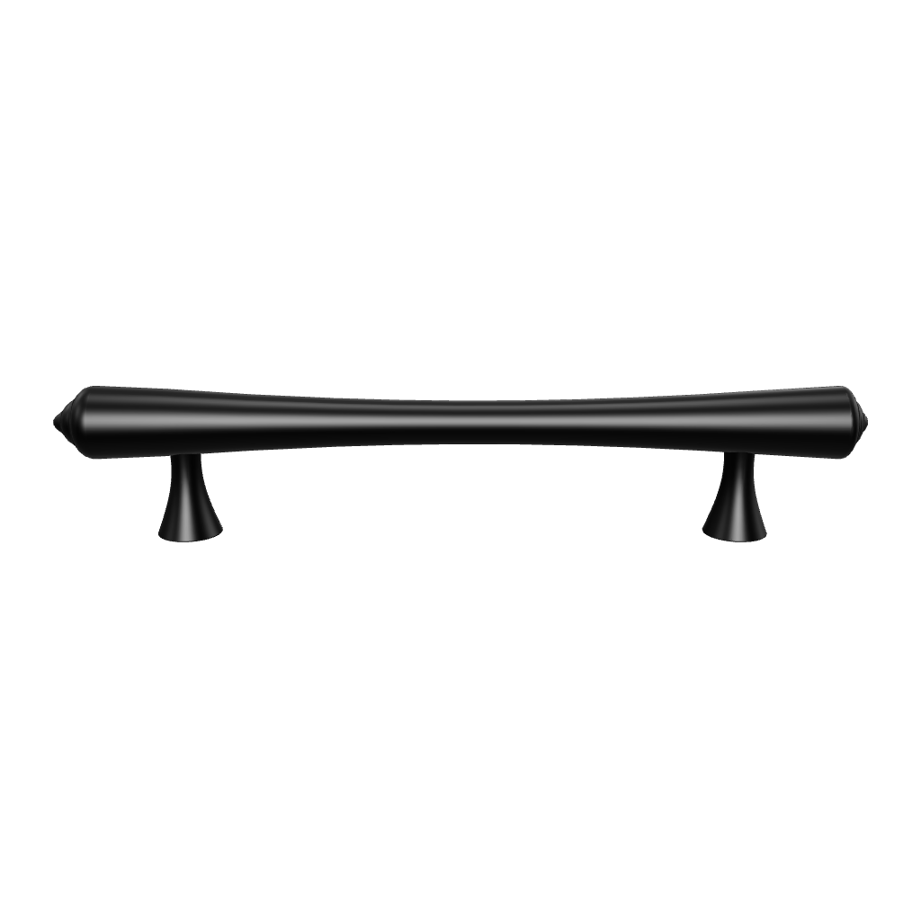Mantara Raphael Handle B-0068 is a modern brushed brass handle in black, ideal for kitchens, drawers, and wardrobes.