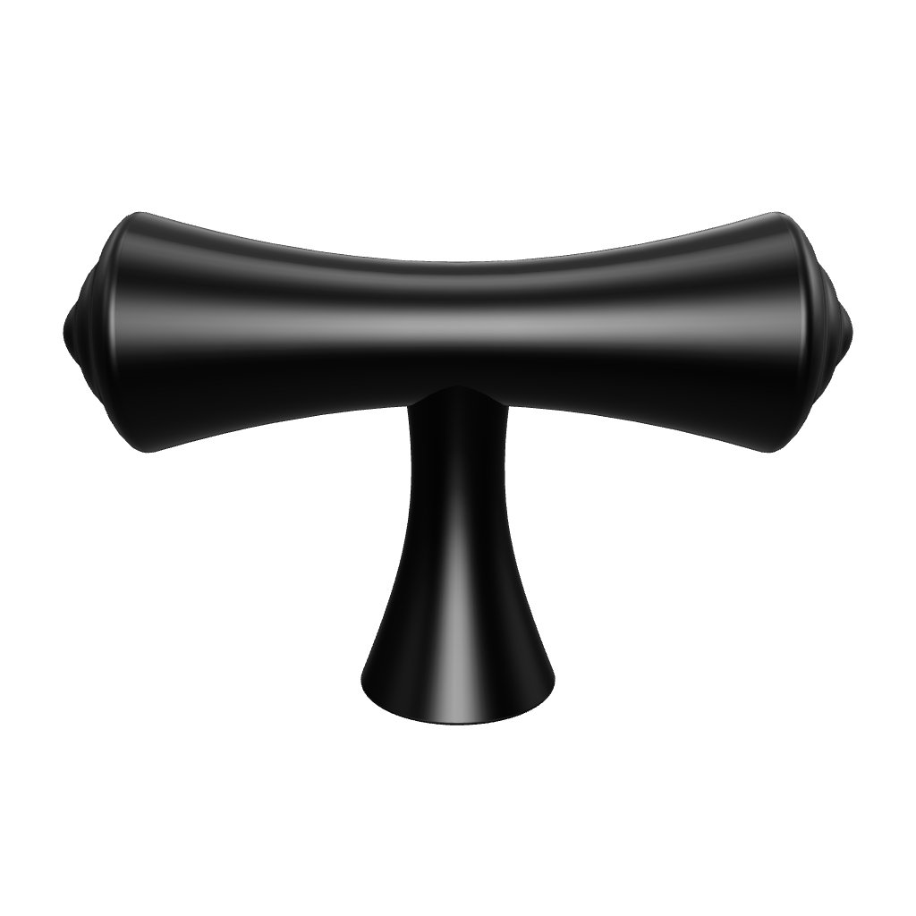 Mantara Raphael Handle B-0068 is a modern brushed brass handle in black, ideal for kitchens, drawers, and wardrobes.