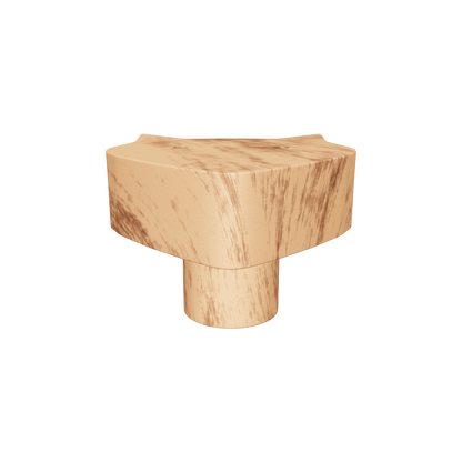 Mantara Fox Hook W-0024 is a modern wooden knob and wall hook in brushed  beige finish, ideal for kids&