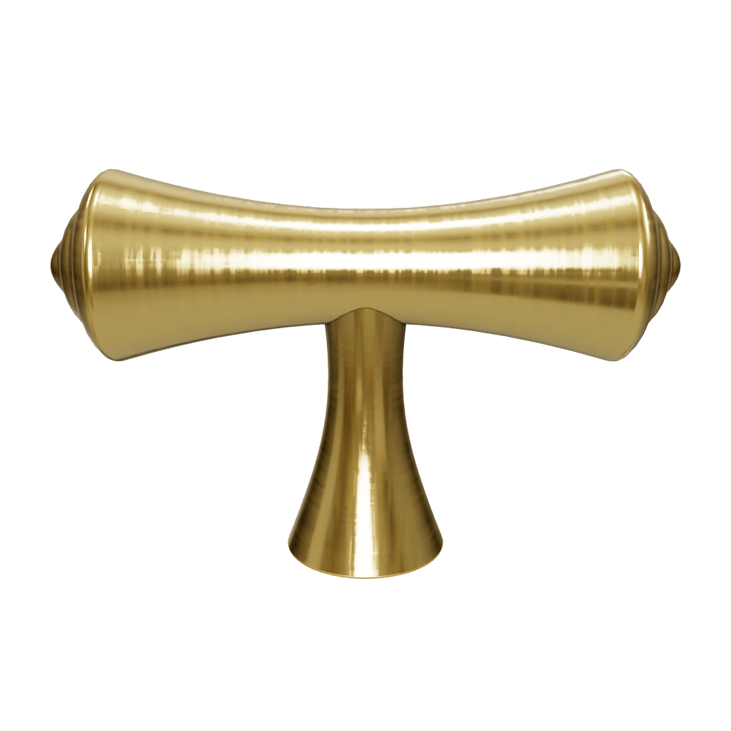 Mantara Raphael Handle B-0068 is a modern brushed brass handle in gold, ideal for kitchens, drawers, and wardrobes.