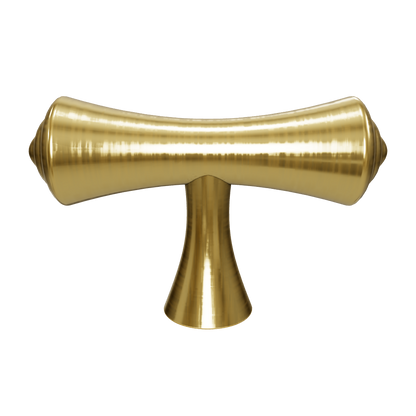 Mantara Raphael Handle B-0068 is a modern brushed brass handle in gold, ideal for kitchens, drawers, and wardrobes.