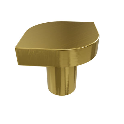 The Tarang Knob by Mantara (B-0104) is a brushed brass modern pair knob in gold, perfect for wardrobes, doors, and kitchens.