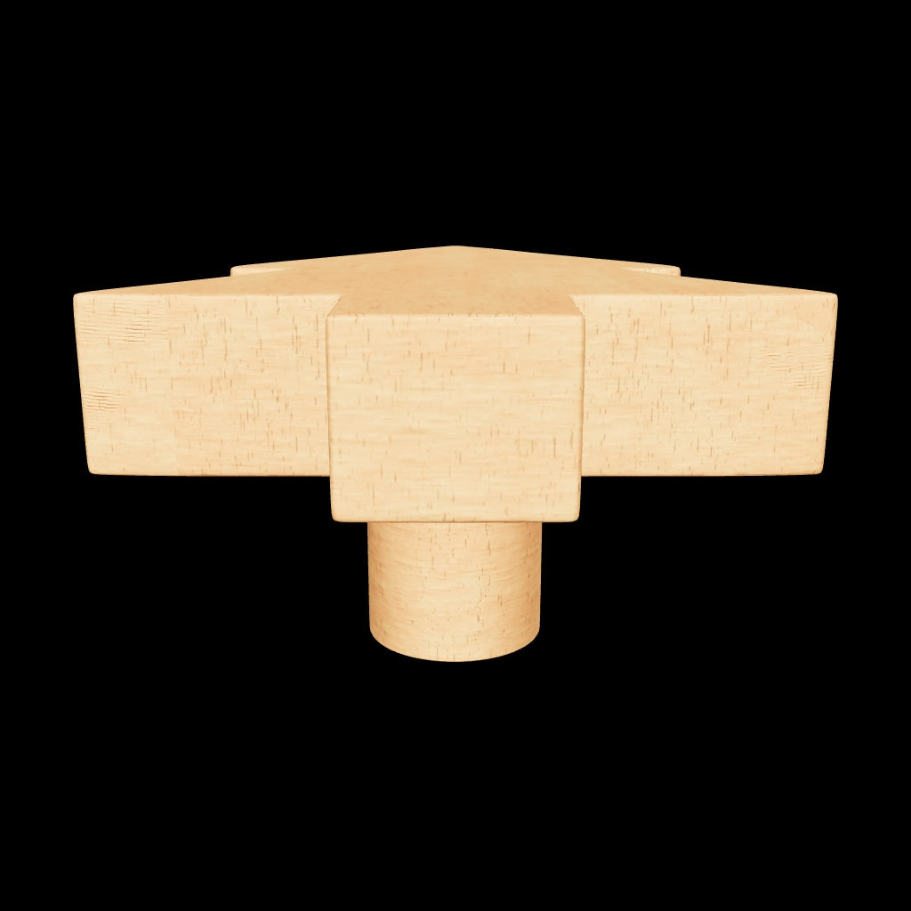 Mantara Pine Hook Knob W-0046 is a modern beech wood knob, ideal for kitchen drawers, dresser drawers.