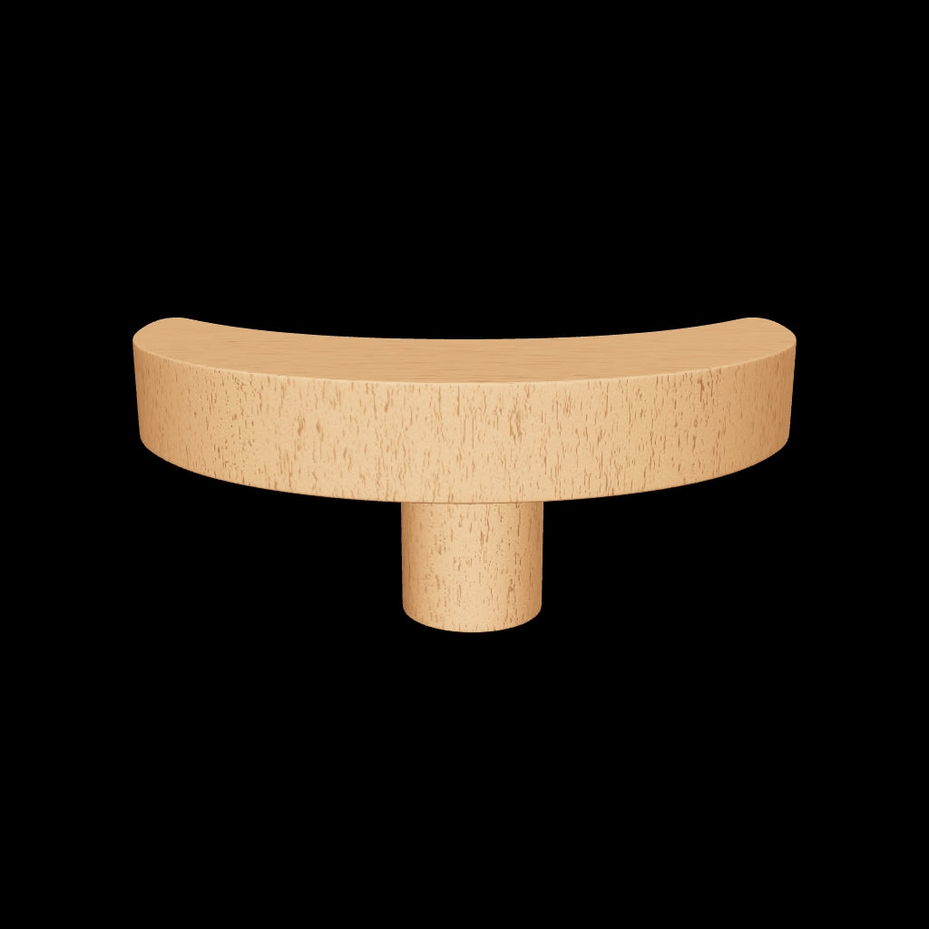 Mantara Crescent Moon Knob W-0046 is a modern beech wood knob, ideal for kitchen drawers, dresser drawers.