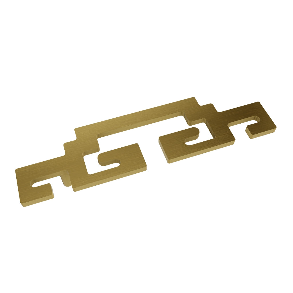 Mantara Yin Handle SKU B-0082 is a modern brass handle in brushed gold, ideal for drawers, furniture, and bedrooms.
