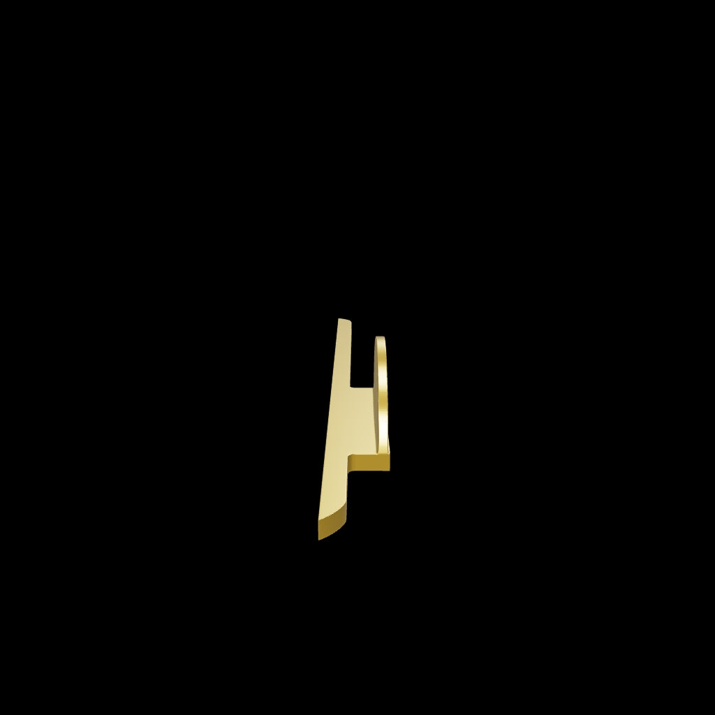 Mantara Moonshine Handle Z-0007 is a modern zinc handle in matte gold  ideal for wardrobes, doors, and drawers.