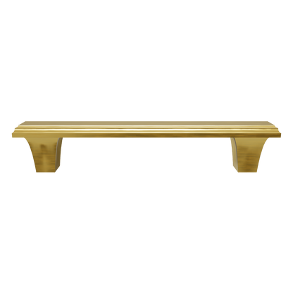B‑0066 Alaric solid brass pull handle in brushed gold, available in 128 mm and 152 mm, modern design for wardrobes, cabinets, kitchens, and bedrooms by Mantara.B‑0066 Alaric solid brass pull handle in brushed gold, available in 128 mm and 152 mm, modern design for wardrobes, cabinets, kitchens, and bedrooms by Mantara.