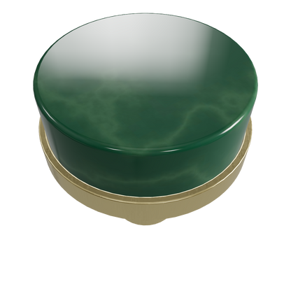 Ceramic round cabinet knob in green finish by Mantara, model Cloud Knob, Drawer knob with  C-0003.