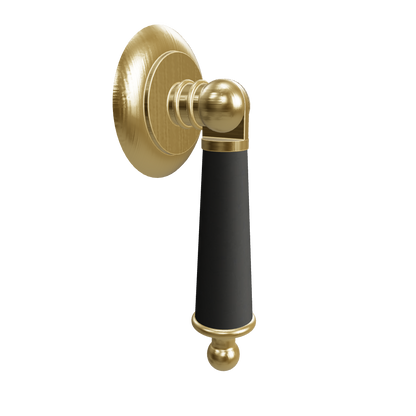 3D Model of Black Leather  Drop Knob 