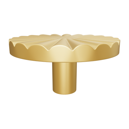The Mantara B-0028 Rasya Knob is a modern gold brass knob with brushed finish, ideal for doors, drawers, cabinets, and wardrobes