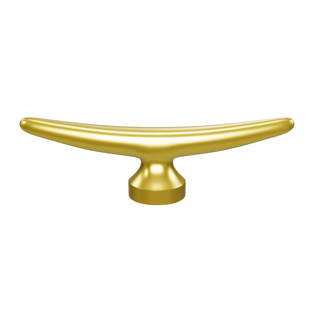 The Mantara B-0045 Palladian Handle is a modern brushed brass handle in gold, perfect for kitchens, cupboards, drawers, and wardrobes.