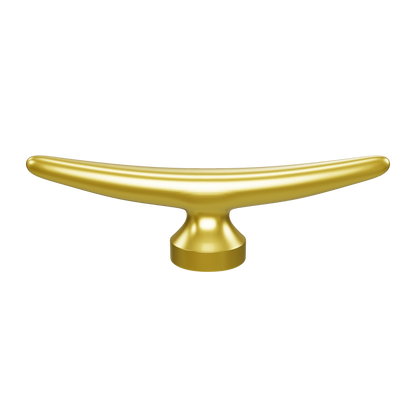 The Mantara B-0045 Palladian Handle is a modern brushed brass handle in gold, perfect for kitchens, cupboards, drawers, and wardrobes.