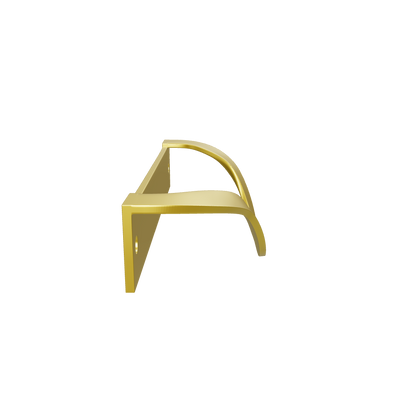 The Mantara B-0048 Trinity Pull Knob is a modern brushed brass knob in gold, perfect for drawers, furniture, bedrooms, and kitchens.