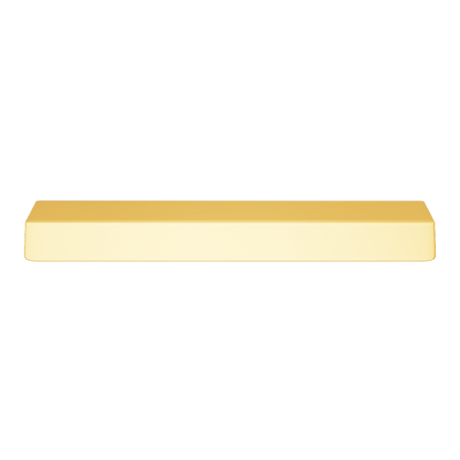 The Mantara B-0050 Panel Handle is a modern polished brass handle in gold, perfect for kitchens, drawers, and bedrooms.