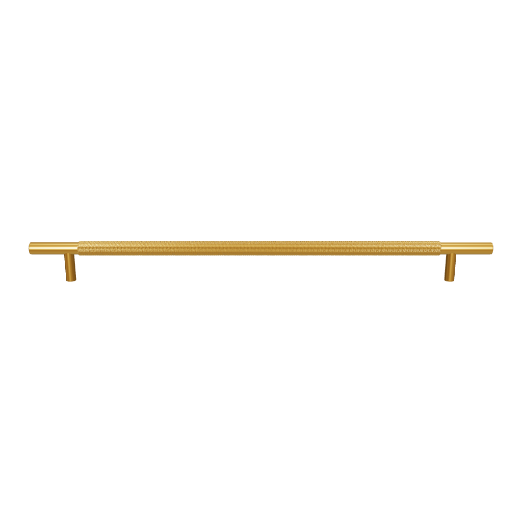 Mantara Pisa Knob B-0060 is a modern brushed brass handle in gold, ideal for wardrobes, cabinets, and main doors.