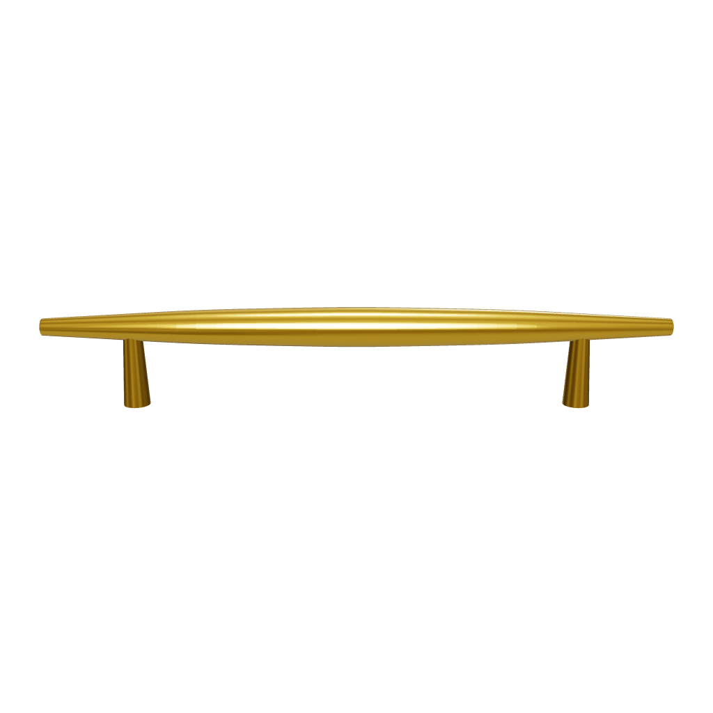 Mantara Gilded T Bar Handle B-0072 is a modern brass handle in brushed gold, ideal for wardrobes, doors, and kitchens.
