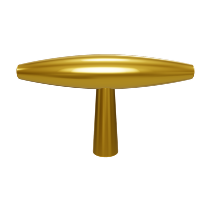 Mantara Gilded T Bar Handle B-0072 is a modern brass handle in brushed gold, ideal for wardrobes, doors, and kitchens.