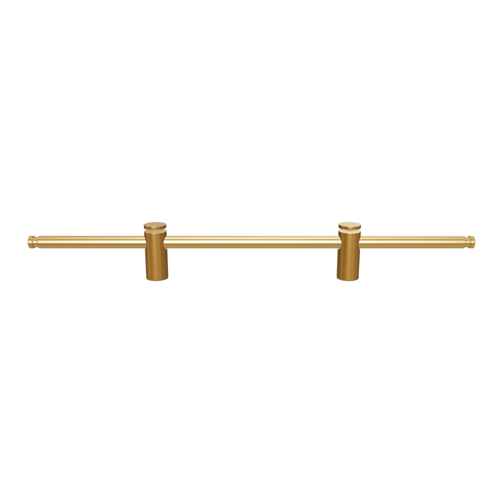 Mantara Marula Handle SKU B-0081 is a modern solid brass handle in polished gold for wardrobes and cabinets.