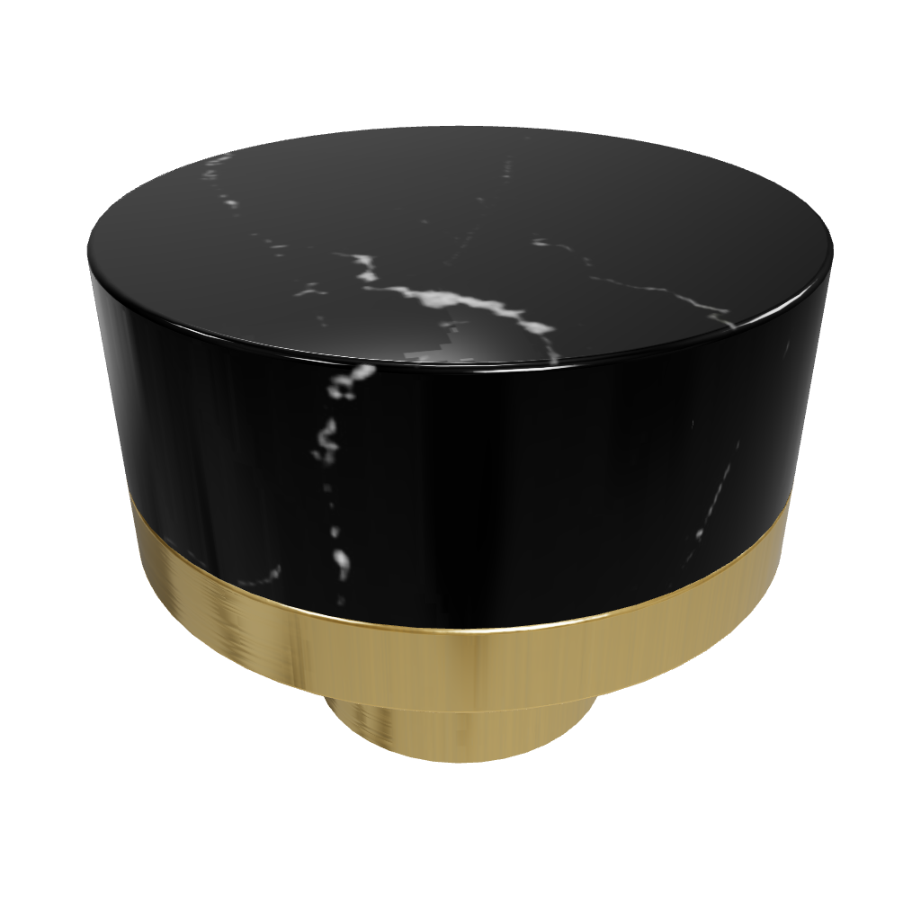 Marble and brass round knob in  black 
finish by Mantara M-0003, Suitable for door knob, cabinet knob, Kitchen, Bathroom knob.
