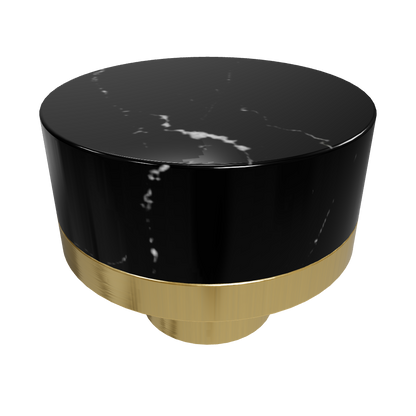 Marble and brass round knob in  black 
finish by Mantara M-0003, Suitable for door knob, cabinet knob, Kitchen, Bathroom knob.