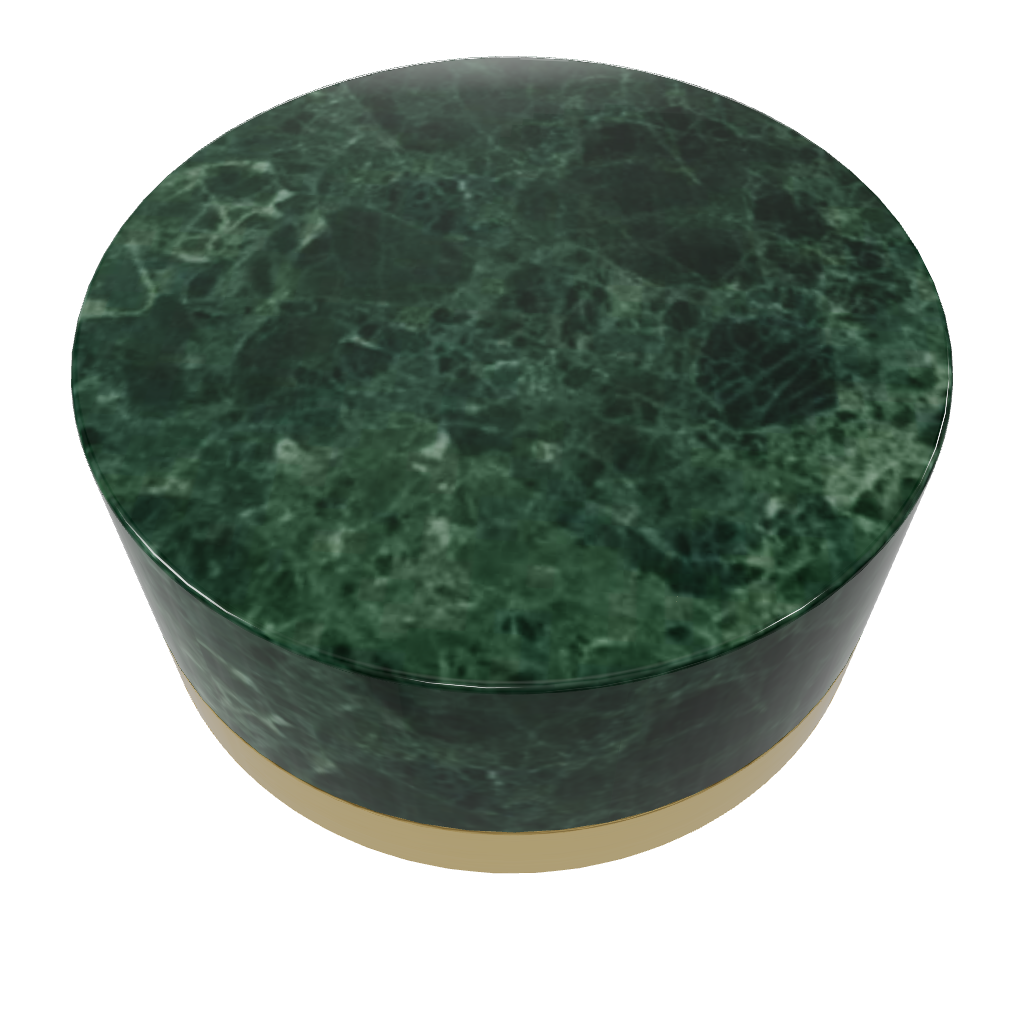 Marble and brass round knob in green finish by Mantara M-0003, Suitable for door knob, cabinet knob, Kitchen, Bathroom knob.