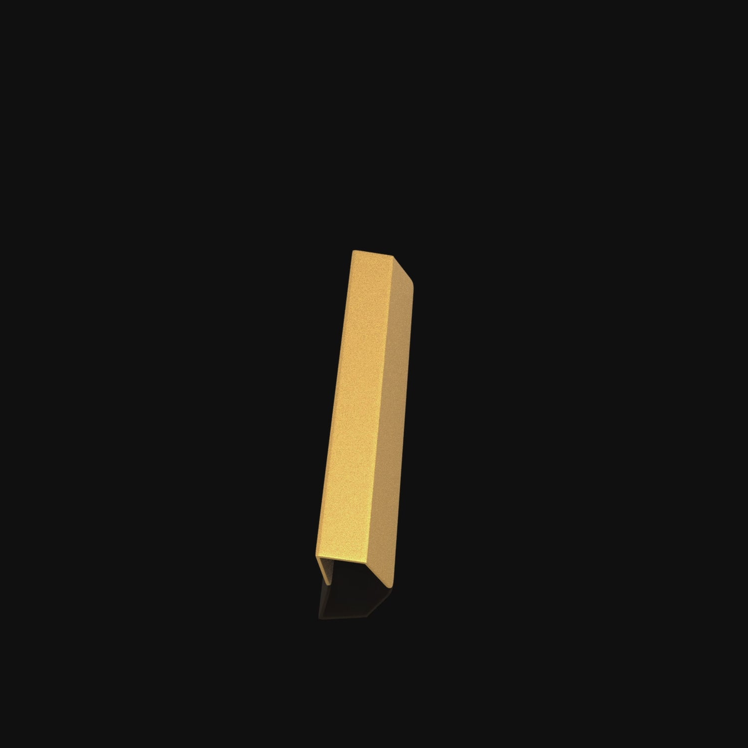 The Mantara B-0050 Panel Handle is a modern polished brass handle in gold, perfect for kitchens, drawers, and bedrooms.