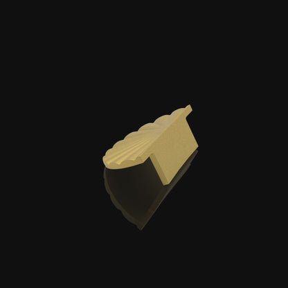 The Mantara B-0029 Kanti Knob is a modern brass handle in gold brushed finish, perfect for doors, drawers, and cabinets.