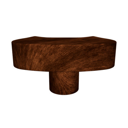Mantara Cat Wooden Knob W-0024 is a modern wooden knob and wall hook in brushed walnut finish, ideal for kids&
