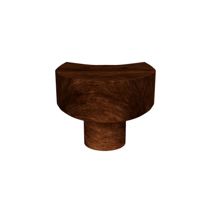 Mantara Dog Knob SKU W-0024 is a modern walnut  wooden knob/hook, ideal for kids’ rooms, drawers, and cabinets.