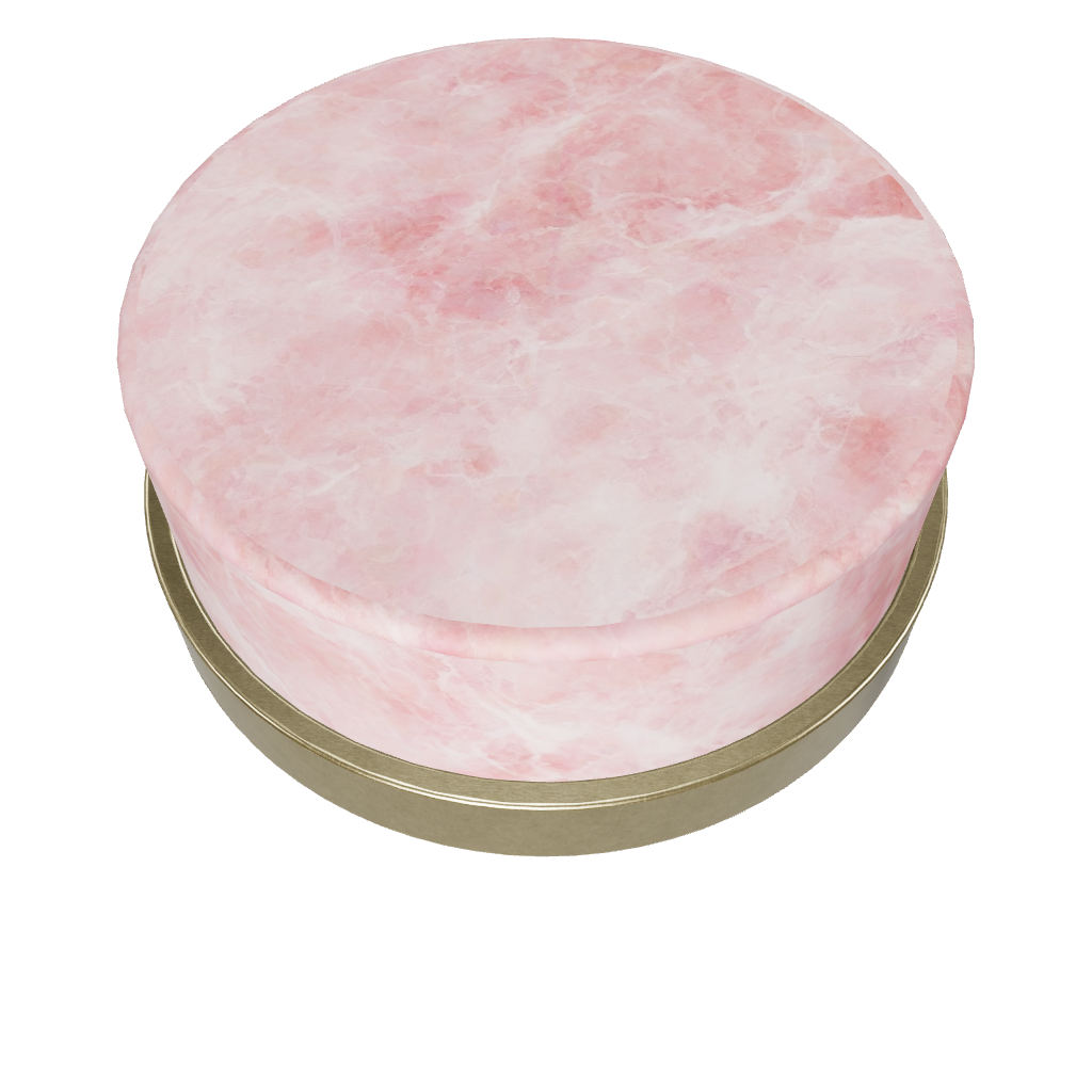 Ceramic round cabinet knob in pink finish by Mantara, model Cloud Knob, Drawer knob with  C-0003.