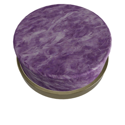 Ceramic round cabinet knob in purple finish by Mantara, model Cloud Knob, Drawer knob with  C-0003.