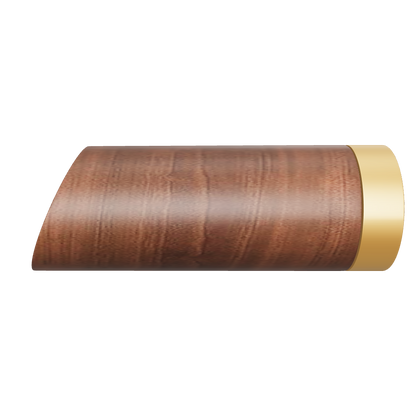 3D Model of wooden and brass shown in all angle in black background
