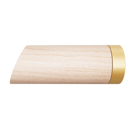 3D Model of wooden and brass shown in all angle in black background
