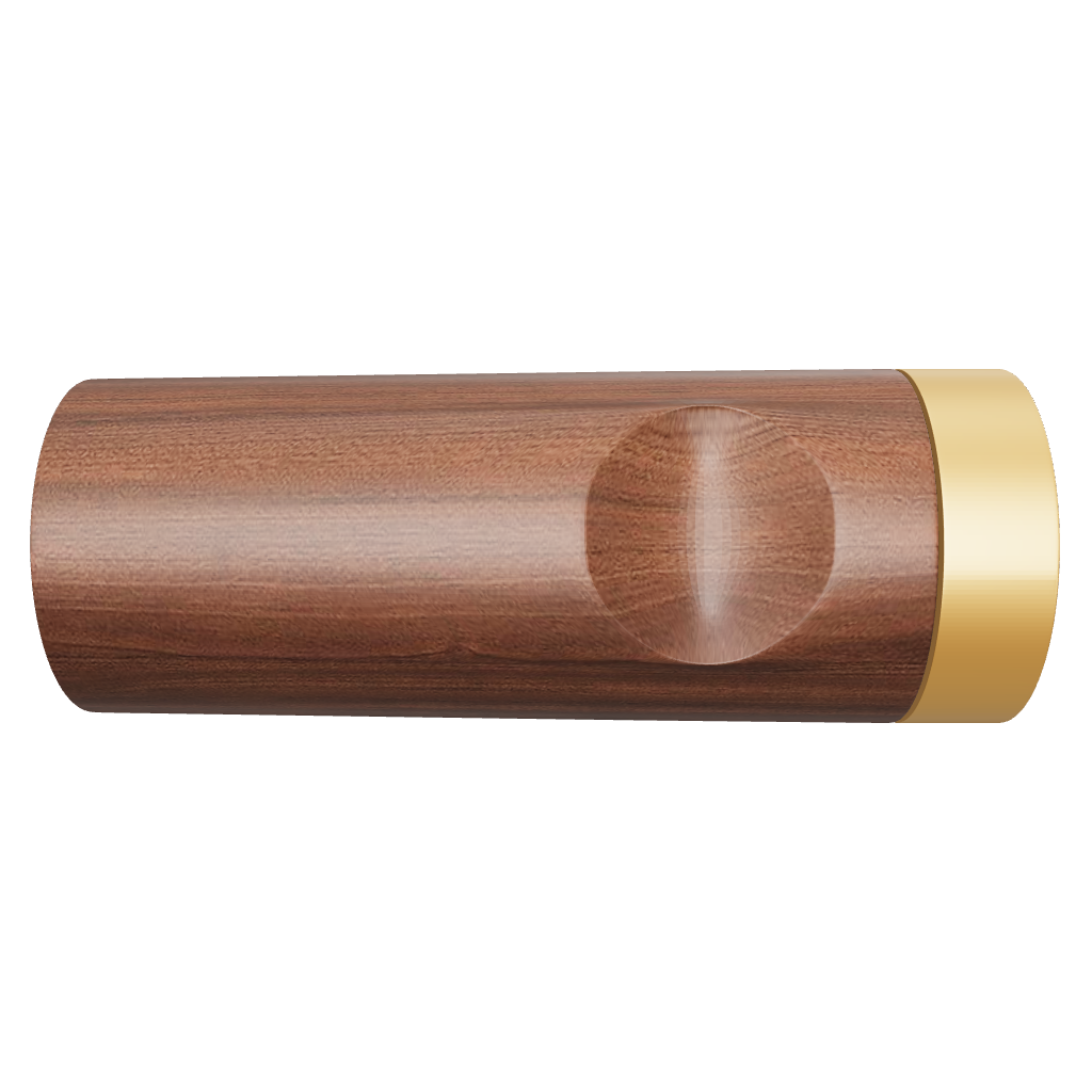 Mantara Flair Hook W-0013 is a natural wood &amp; brass wall hook in brown with polished finish, ideal for all rooms.