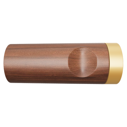 Mantara Flair Hook W-0013 is a natural wood &amp; brass wall hook in brown with polished finish, ideal for all rooms.