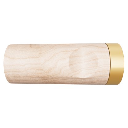 Mantara Flair Hook W-0013 is a natural wood &amp; brass wall hook in beige with polished finish, ideal for all rooms.